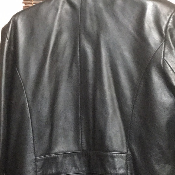 🚨B2G1 WILSON LEATHER Black Lined Leather Coat Jacket - Picture 7 of 15
